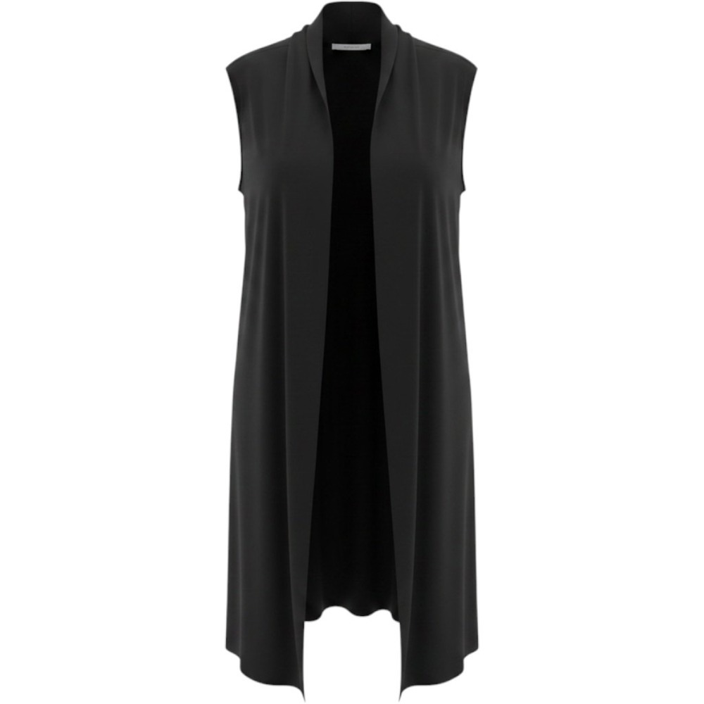 Bryn Walker Lagenlook Minimalist Black Sleeveless Duster Women's Size L Layering